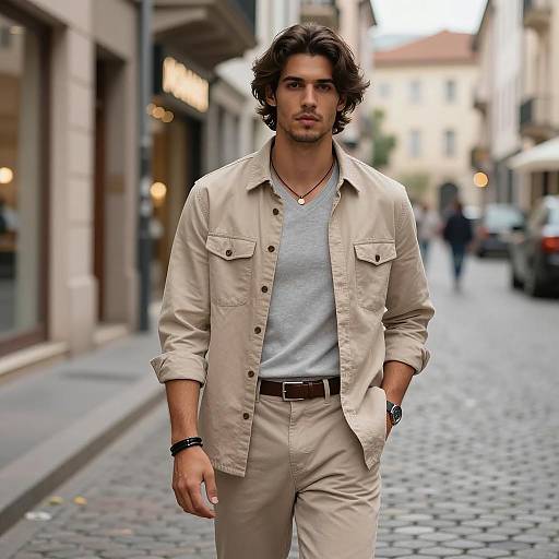 Stylish Young Man in Urban Setting