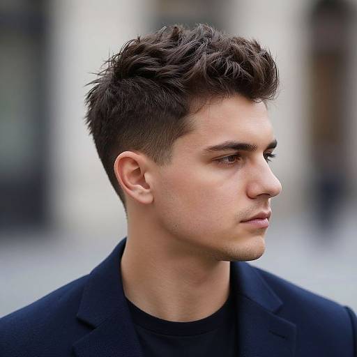 Textured Hair European Man Portrait