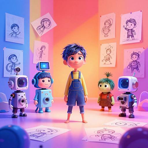Pixar-Style AI Creative Space