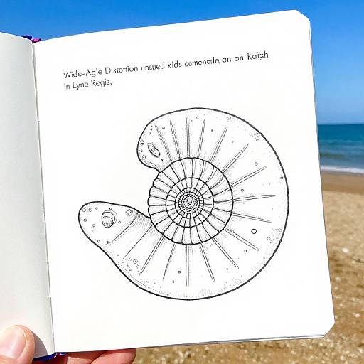 Photograph of a hand holding a white sheet with a black spiral diagram labeled 