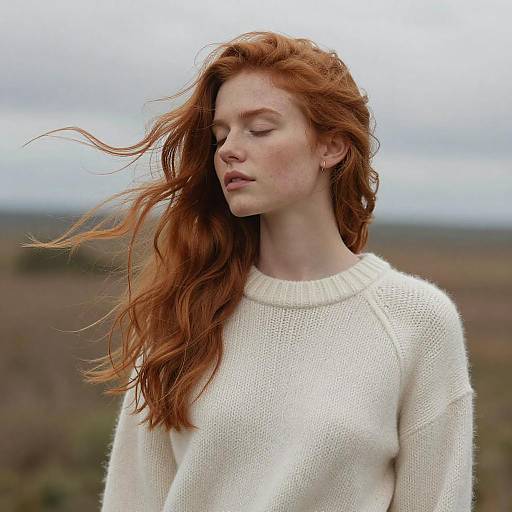 Ethereal Portrait of a Redhead Woman