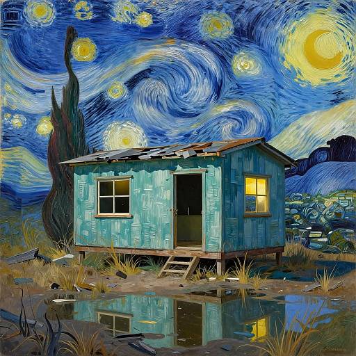 Digital painting of Vincent van Gogh's 