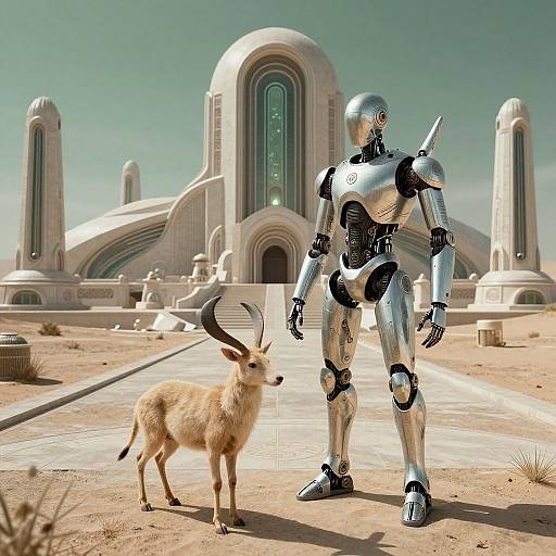High Fashion Robot and Animal at Arrakis Hospital