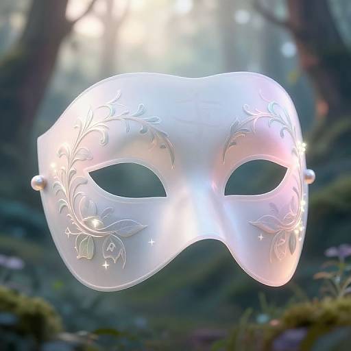 Ethereal Fantasy Mask with Runes