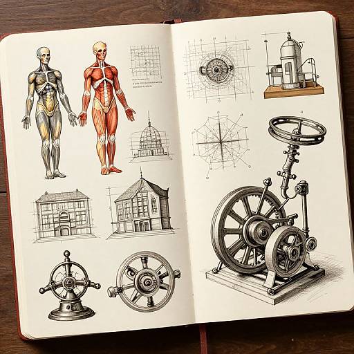 Animated Vinci Sketchbook Collage