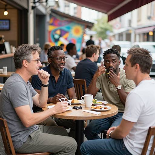 Vibrant Urban Cafe Scene
