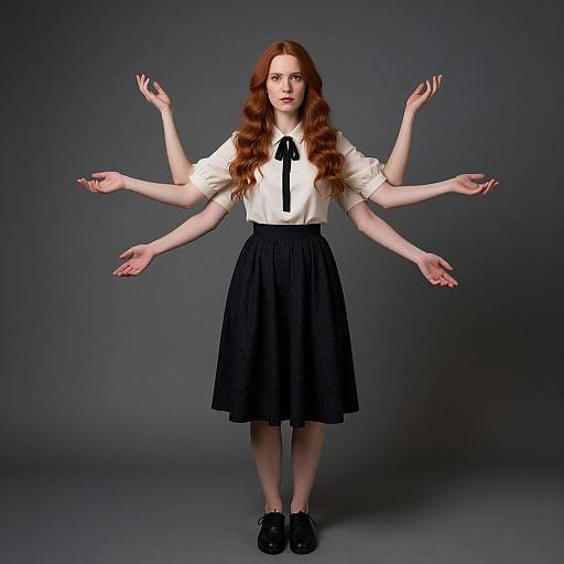 Woman with Six Arms Portrait