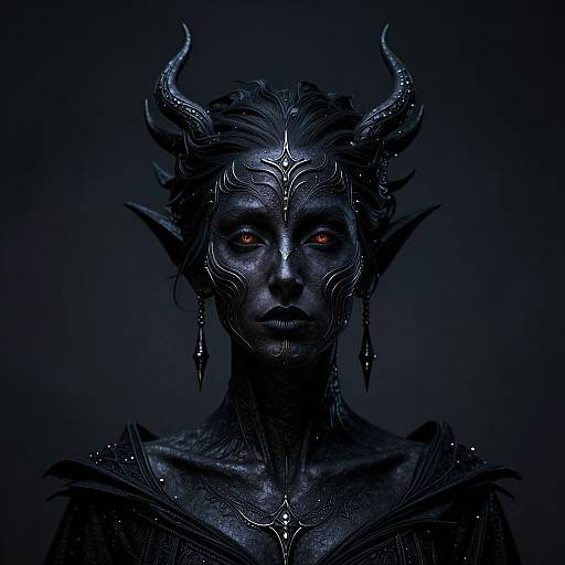 Elegant Dark Witch Portrait