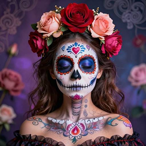 Whimsical Day of the Dead Girl