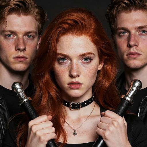 Intricate Portrait of a Red-Haired Warrior