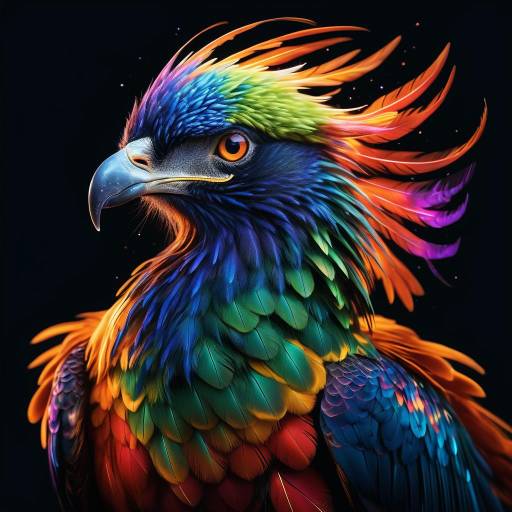 Radiant Phoenix Beneath a Vibrant Aurora