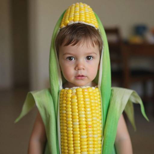Toddler in Realistic Corn Cob Costume
