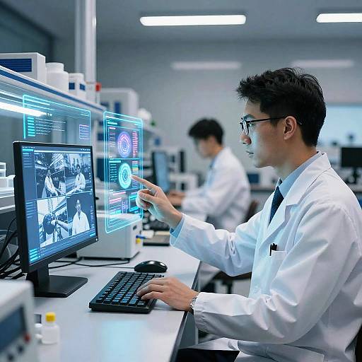 Futuristic AI Laboratory Analysis