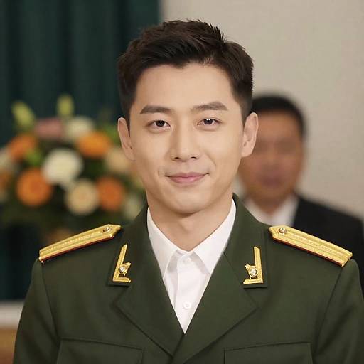 Portrait of a Man in Military Attire