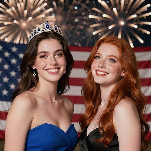 Celebratory Portrait of Two Women