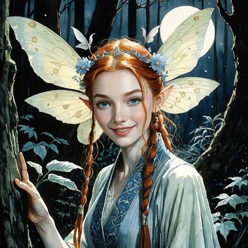 Cheerful Fairy in Enchanted Forest