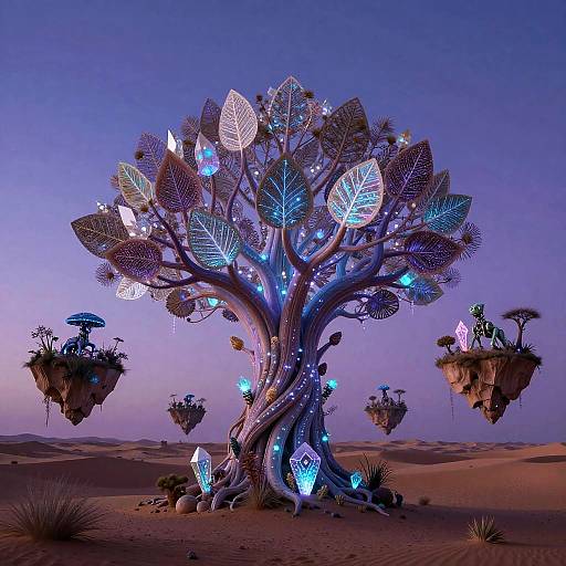 Bioluminescent Desert Tech Fusion