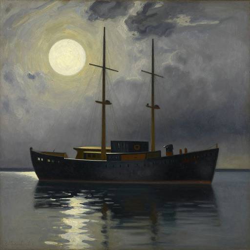 Cyberpunk Impressionistic Shipstorm Art