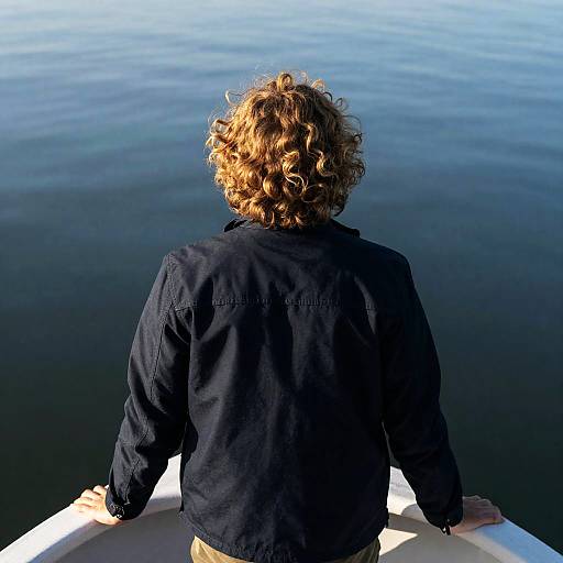 Blond Hair on a Boat at Dusk