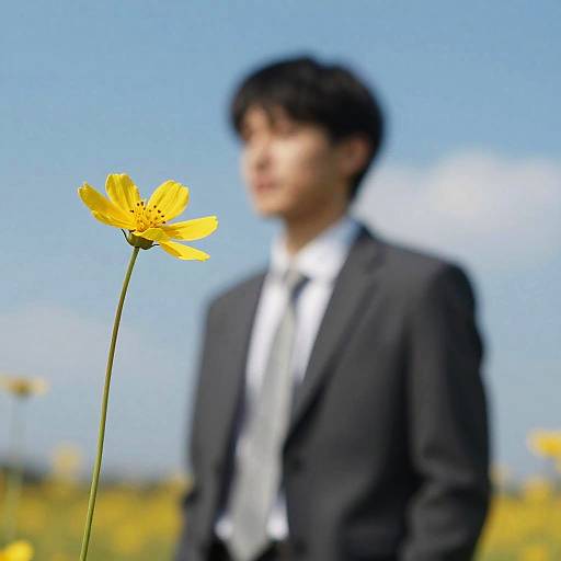 Blurred Formal Portrait in Field