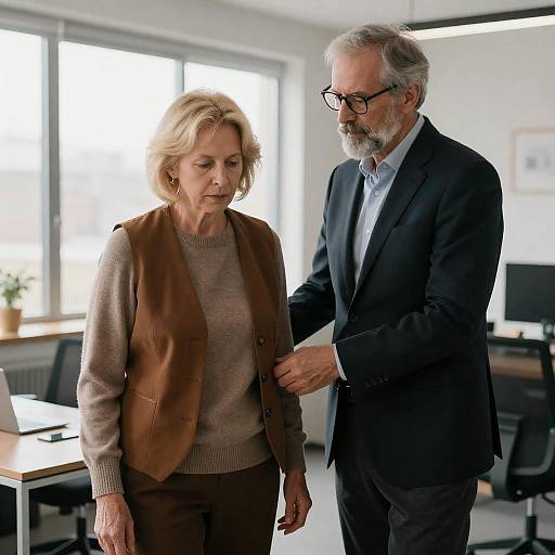 Portrait of a Senior Couple in Office