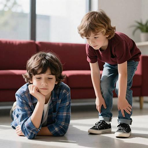 Children's Portrait in Modern Room