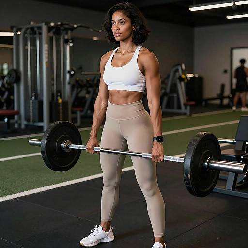 Fit Woman Posing in Gym