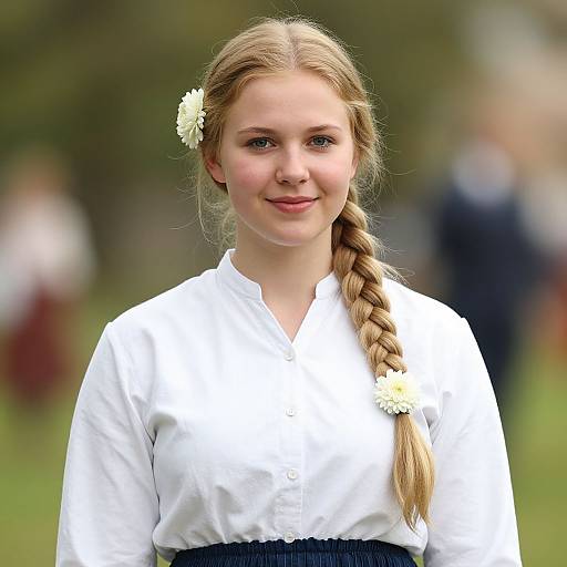 Traditional English Attire with Braid