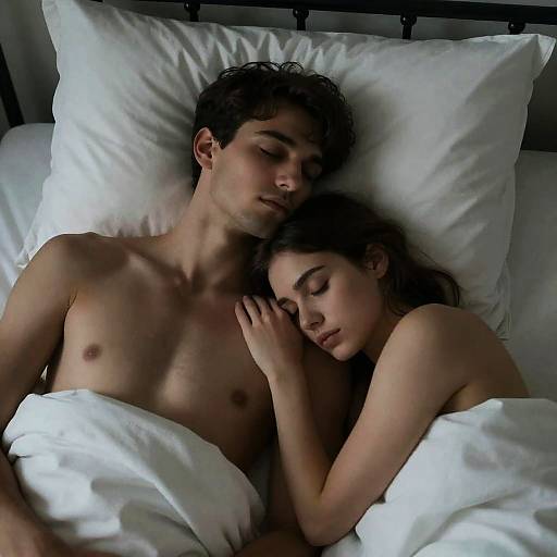 Intimate Moment in Dim Light