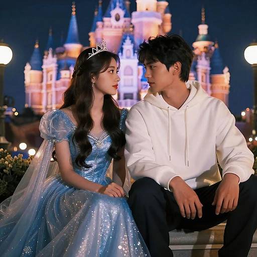 Romantic Fairytale Princess and Prince