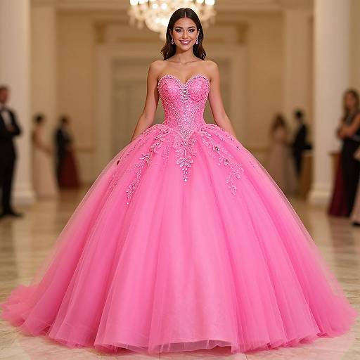 Vibrant Pink Miss Congeniality Gown