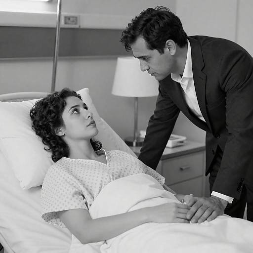 Intense Moment in a Hospital Room