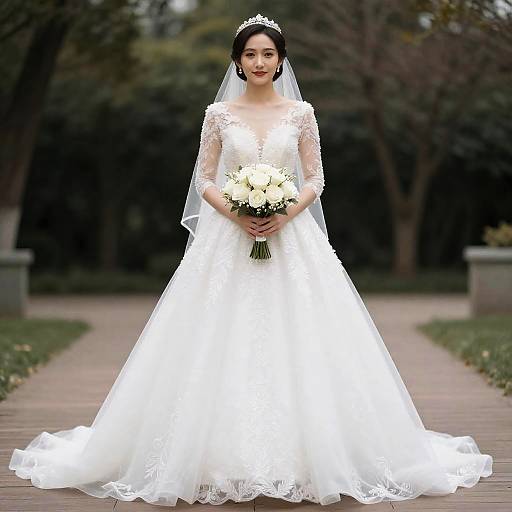 Padme Inspired Elegant Wedding Dress