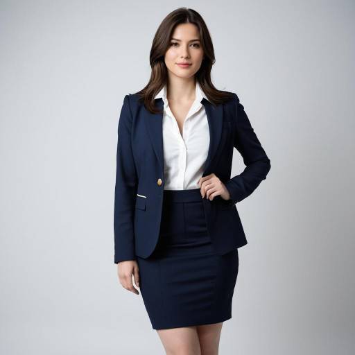 Professional Woman in Navy Business Suit