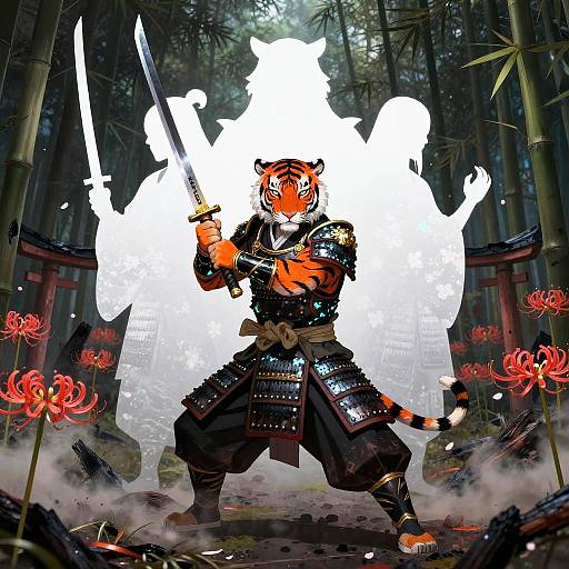 Kazeful Tiger Demon Slayer in Ashen Bamboo
