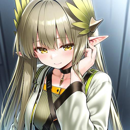 Illustration of Muelsyse (arknights), arknights in the style of Yoshida hideyuki