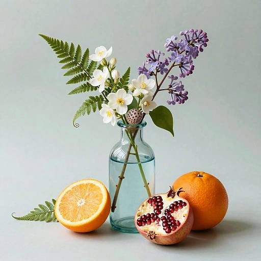 Delicate Murano Glass Floral Still Life