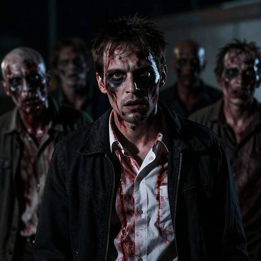 Urban Nighttime Zombie Encounter Scene