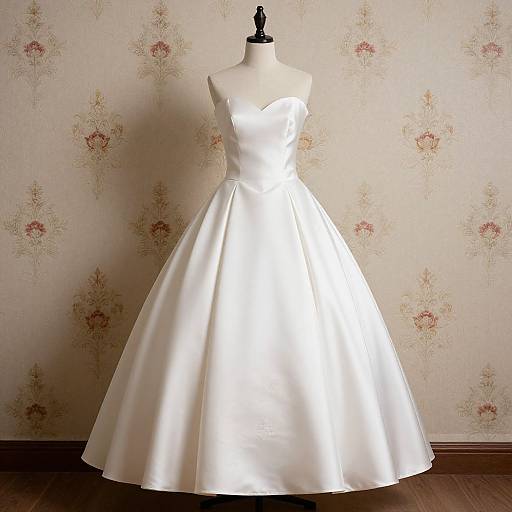 Elegant Handmade Silk Wedding Dress