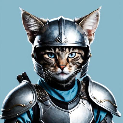 Cat Knight in Armor