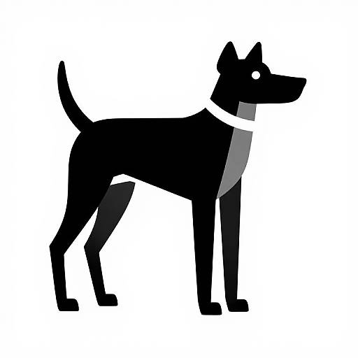 Minimalistic Modern Dog Illustration