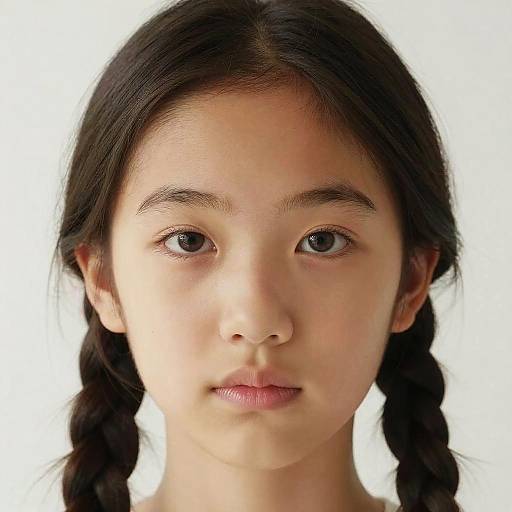 Teenage Girl Face Reference Photo