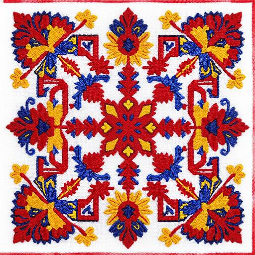 Serbian Folk Art Pattern Design