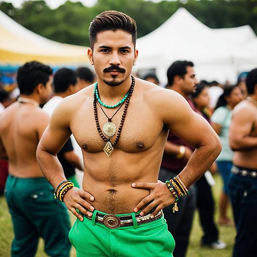 Stylish Male Latino Festival Outfit