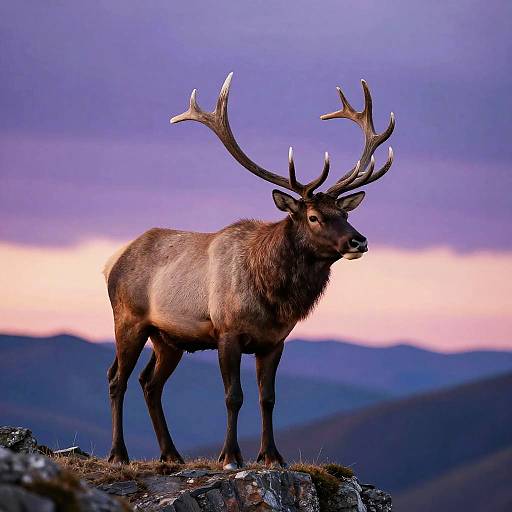 Majestic Elk at Sunset Cliff