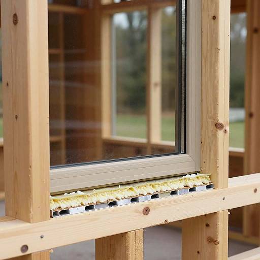 Detailed Wood Frame Window Cross-Section