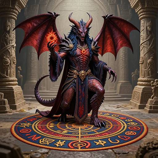 Draconian Demon Mage Summoning Imp