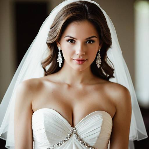 Elegant Solo Bride in Designer Dress