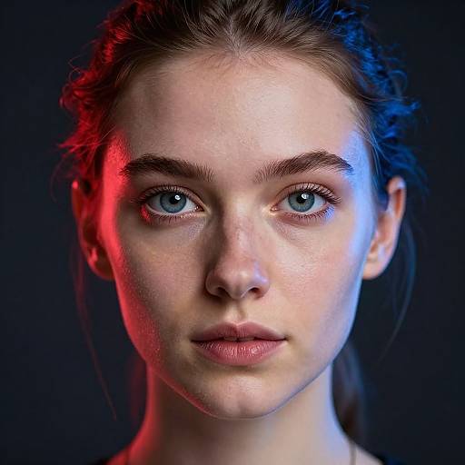 Photorealistic Headshot with Color Lighting