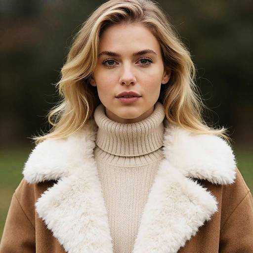 Close-Up of a Chic Blonde Woman